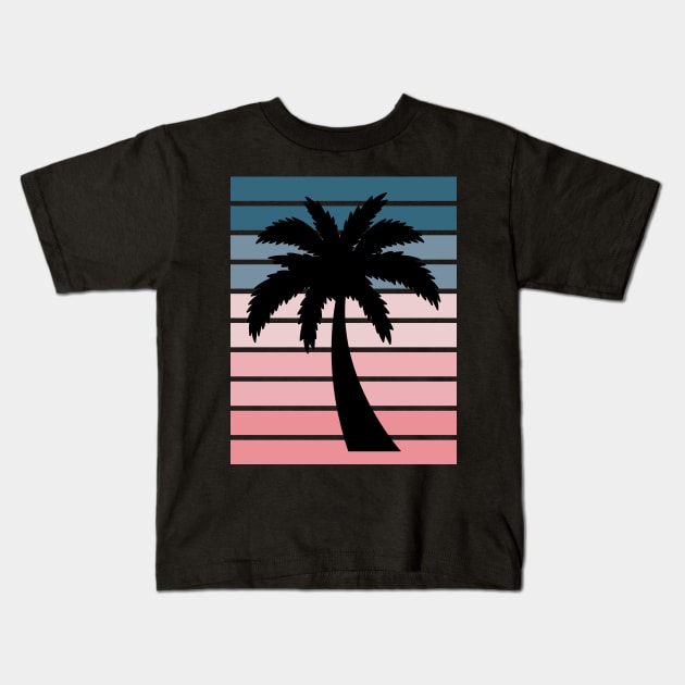 California Palm Beach Pastel Collection Kids T-Shirt by Pencil Play Studio